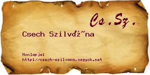 Csech Szilvána névjegykártya
